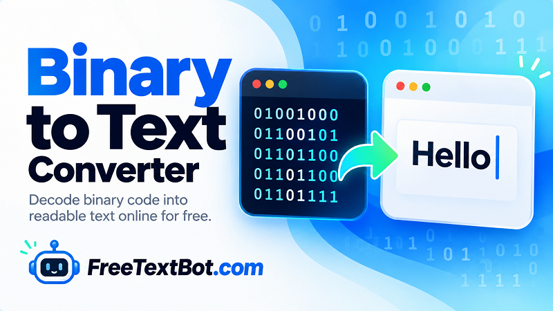 Binary to Text Converter Online Free | FreeTextBot.com