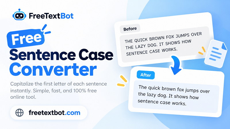 Convertisseur gratuit de majuscule en début de phrase | FreeTextBot.com