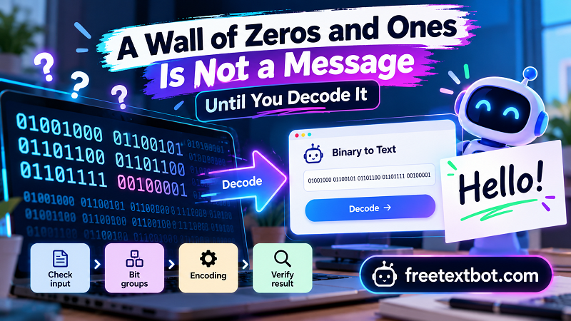 How to Decode Binary When the Message Looks Wrong - FreeTextBot.com