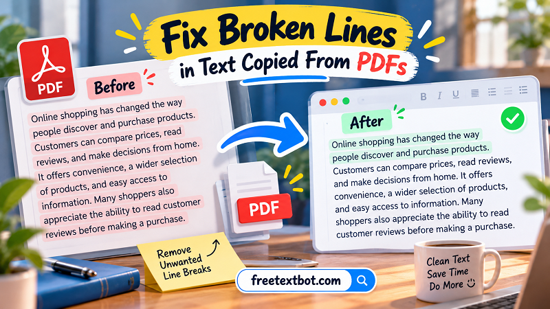 How to Fix Broken Lines in Text Copied From PDFs - FreeTextBot.com