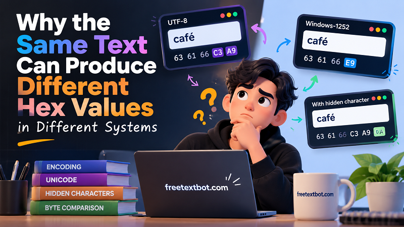 Why the Same Text Produces Different Hex Values - FreeTextBot.com Why the Same Text Produces Different Hex Values - FreeTextBot.com